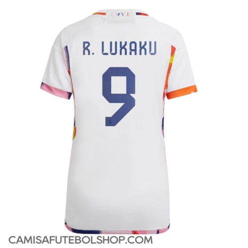 Camisa de time de futebol Bélgica Romelu Lukaku #9 Replicas 2º Equipamento Feminina Mundo 2022 Manga Curta